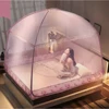 Stand mosquito net steel wire folding with bed