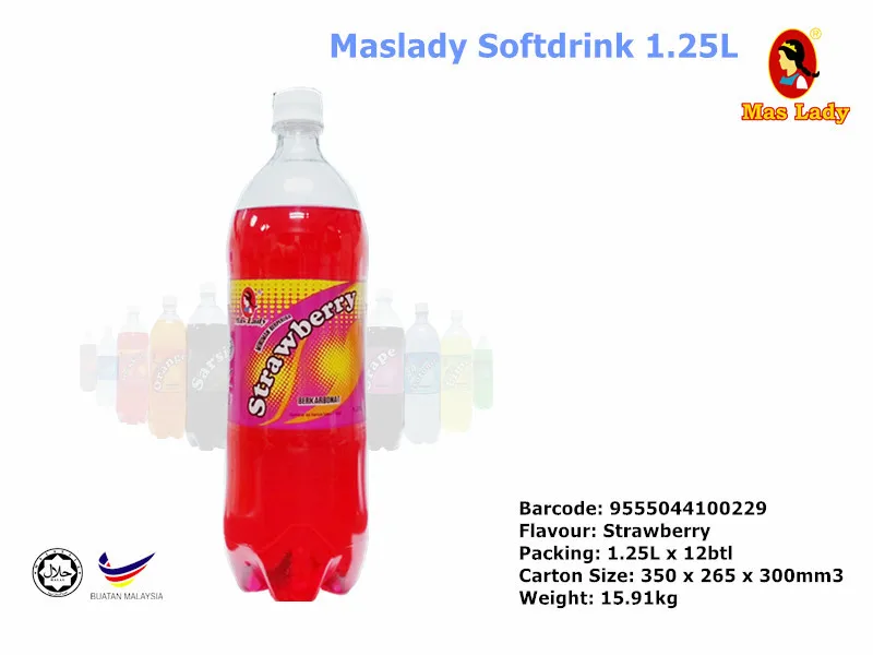 
1.25 L Strawberry Flavour Maslady Softdrink 