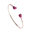RIGID GOLDEN YELLOW BRACELET WITH RUBIES - JUST LOVE COLLECTION BY BL30