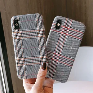 Luxury high quality mobile phone case fully covered linen fabric leather phone case for iphone XR/XS MAX/XS