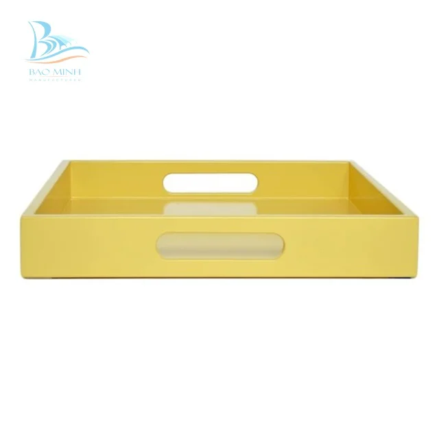 
Yellow Color Vietnam Lacquer Tray. Lacquerware Serving Tray  (50045715521)