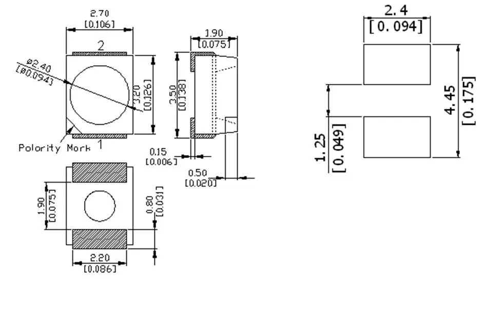Custom Made Plcc 2 Smd3528 3528 White Smd Led Board Chip Buy Epistar