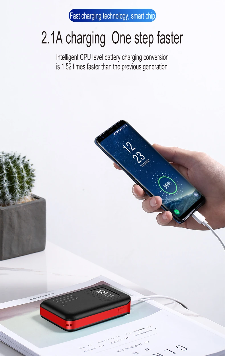 2020 hot LOGO KD-261 Mini 10000mAh 3 Inputs & 2 Outputs Mobile Charger High Quality Free LOGO Customized Power Bank - ANKUX.COM