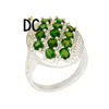 Peridot and Chrome Diopside Gemstone Ring Designer Sterling Silver Girls Ring Wholesale Womens Jewelry