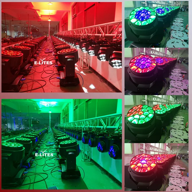 Wash moving head light 19x15W rgbw 4in1 led zoom wash led moving head