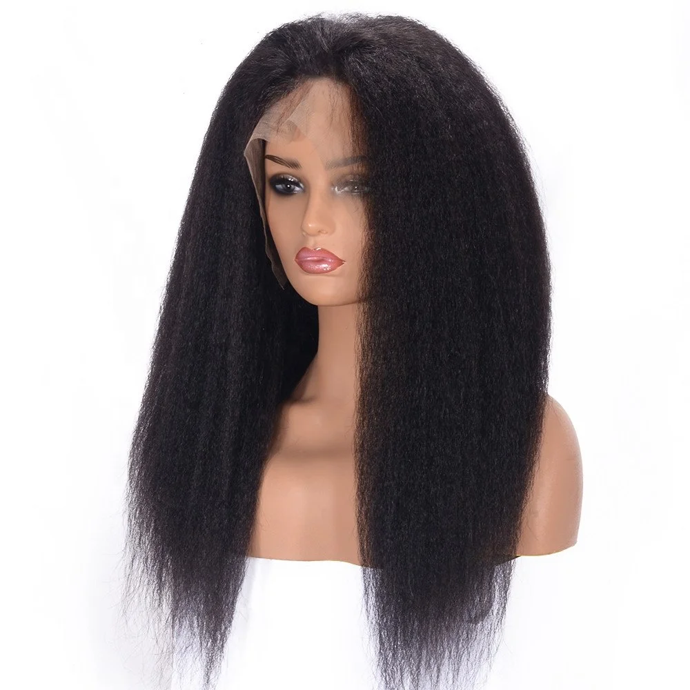 

Raw virgin 360 Brazilian kinky straight hair wig for black women