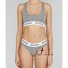Supermarkets supplier teenage girl cotton sports bra and hipster underwear gym woman performance bra set basic sports underwear