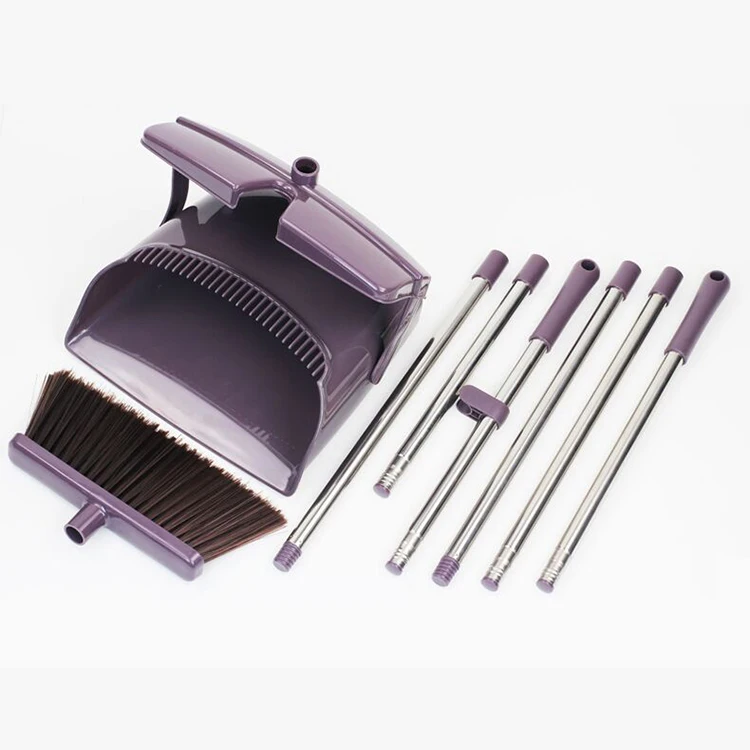 

Hot Sale Telescopic Long Handle Kitchen Folding Windproof Broom And Dustpan Set, Customized