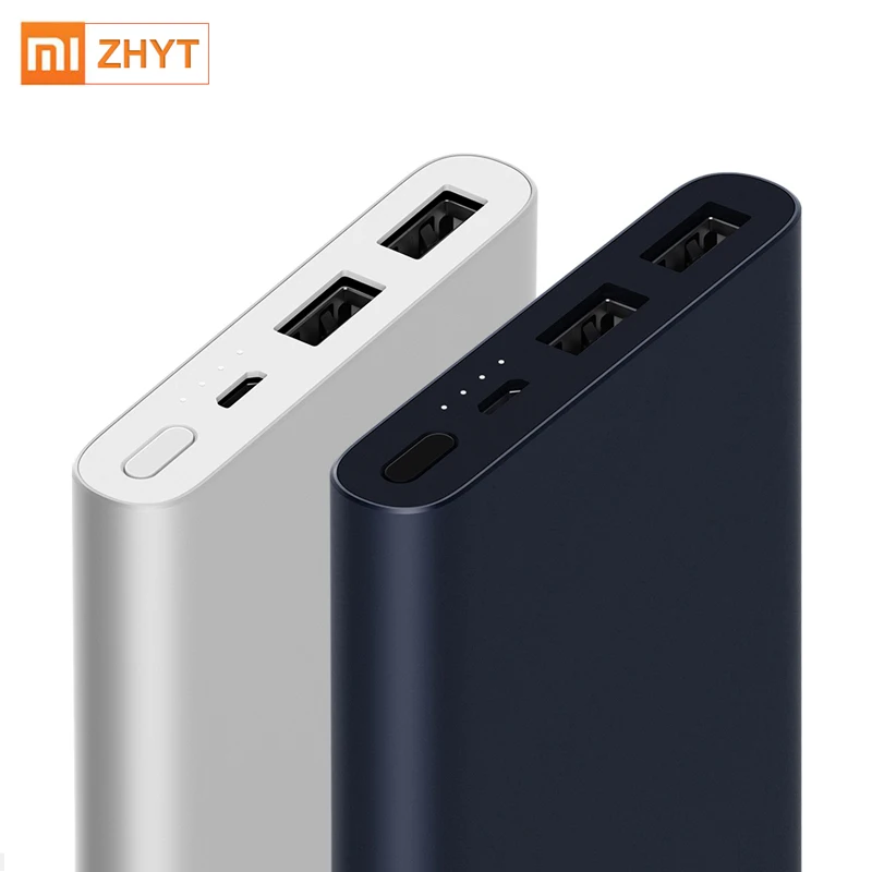 New Xiaomi Mi 10000mAh mobile power bank 2 Dual USB Output Two Way 5V/9V12V Quick Charge 18W for mobile phone