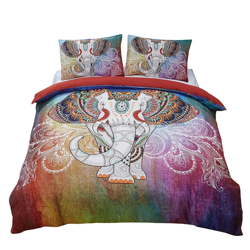 Indian Cotton Duvet Doona Cover Comforter Hippie Bohemian Twin Quilt Cover Set
