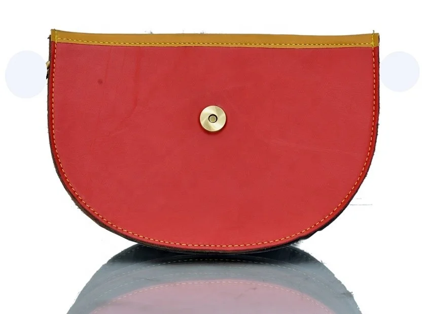 Real Leather Bag Multi Color Recycled Leather Fabric Women Leather Bags