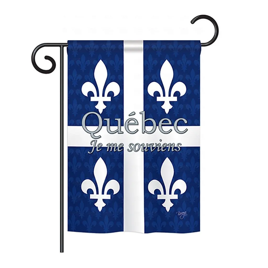 Get Quotations · Breeze Decor G158165 Quebec Flags of the World Canada  Provinces Impressions Decorative Vertical Garden Flag 13