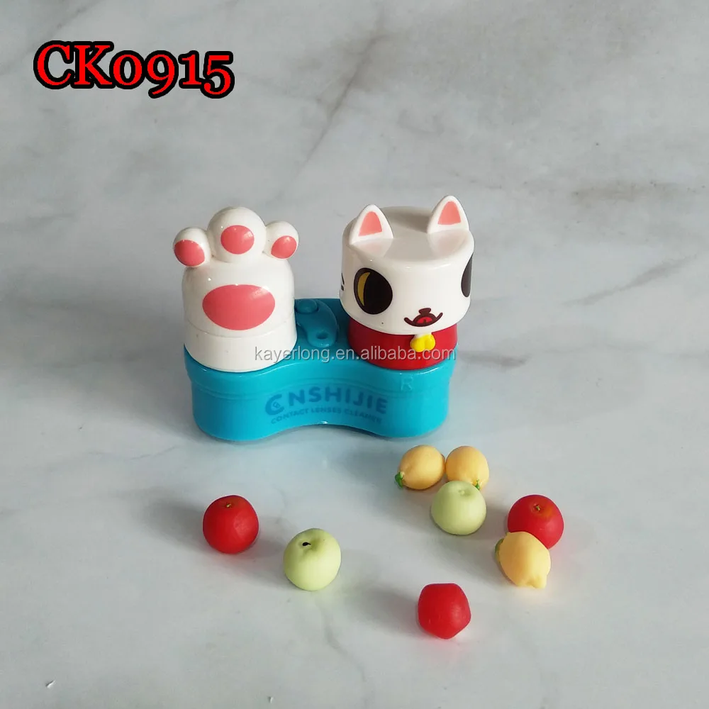 
contact lens case cute cat and paw lens cleaner machine CK0915 