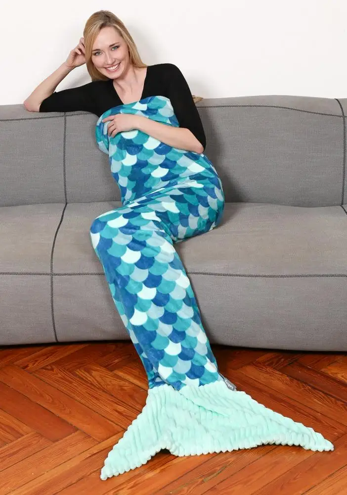 
KANGURU SIRENA MERMAID FLEECE BLANKET BLUE 