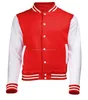 High Quality Custom Sweatshirt Red Color For Men's Varsity Sweatshirts with leather sleeve