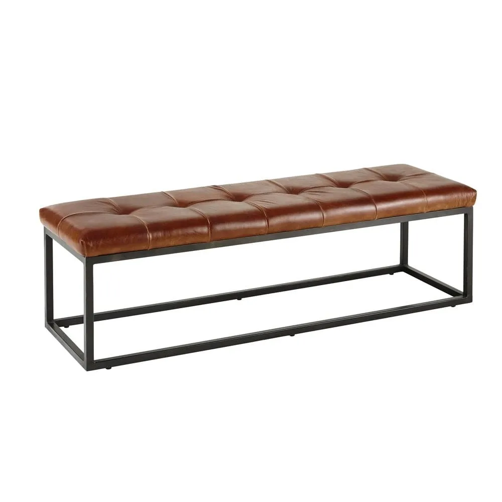 Light Brown Leather Outdoor Furniture Febri Industrial Furniture Bench In Leather Buy Entryway