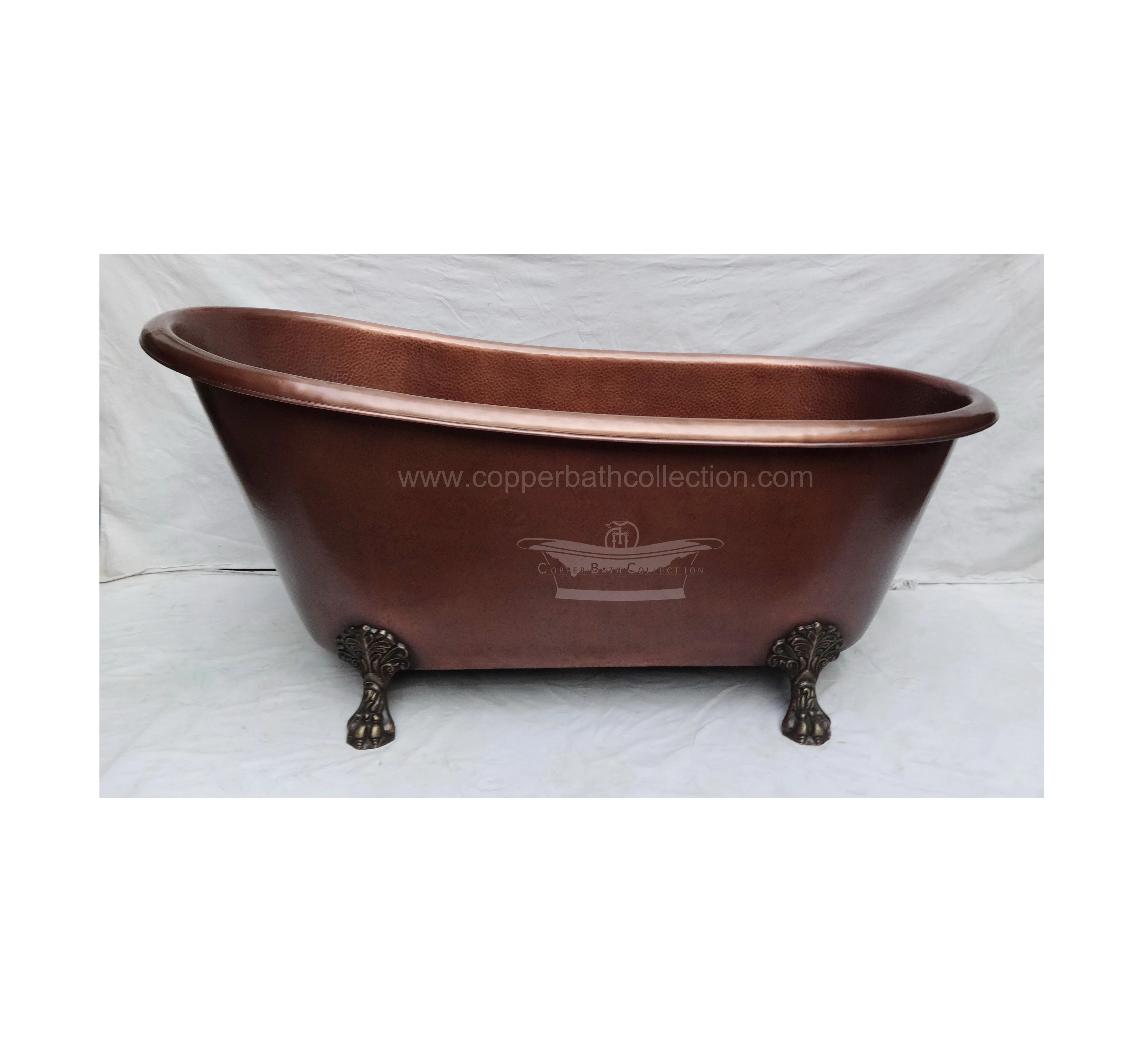 copper clawfoot bathtub