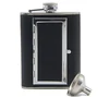 6oz stainless steel hip flask with cigarette case