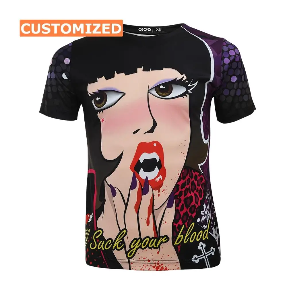 
customized clothing comfort full color t-shirt logo 