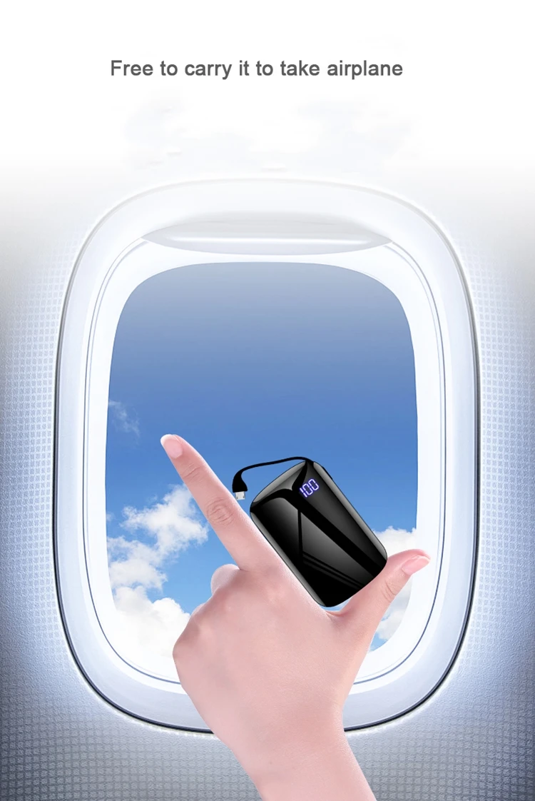 Power Bank Mini 10000mAh USB 2.1A Output Compact External Battery Portable Charger for Mobile Phone - ANKUX.COM