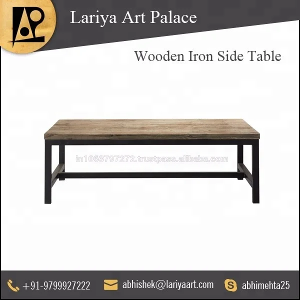
High Tensile Strength Wooden Iron Side Table at Wholesale Rate 