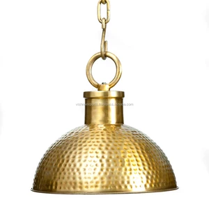 Hammered Brass Pendant Light 