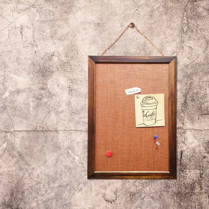
magnetic fabric pushpin board with wooden frame 