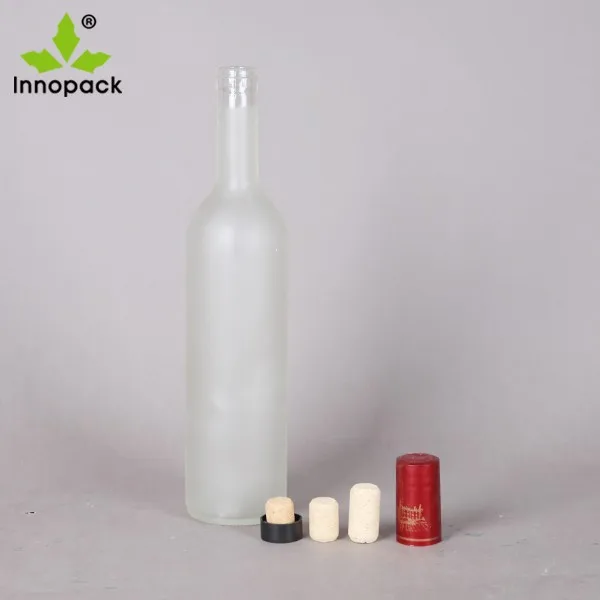 750 Ml Liquor Round Glass Matte Black Wine Bottle With Cork Buy 750ml