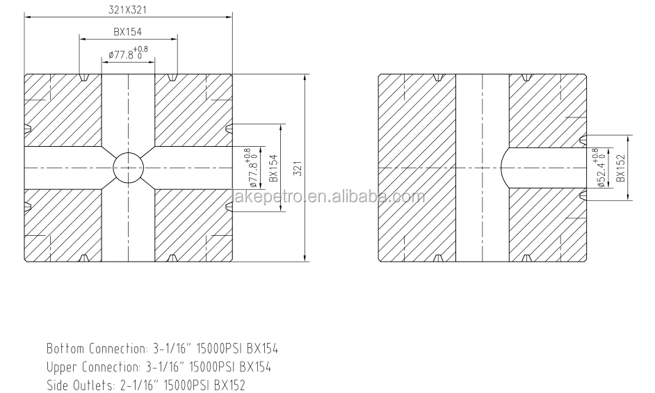 Api 6a Crosses And Tees Studded Blocks - Buy Studded Blocks,Crosses And ...