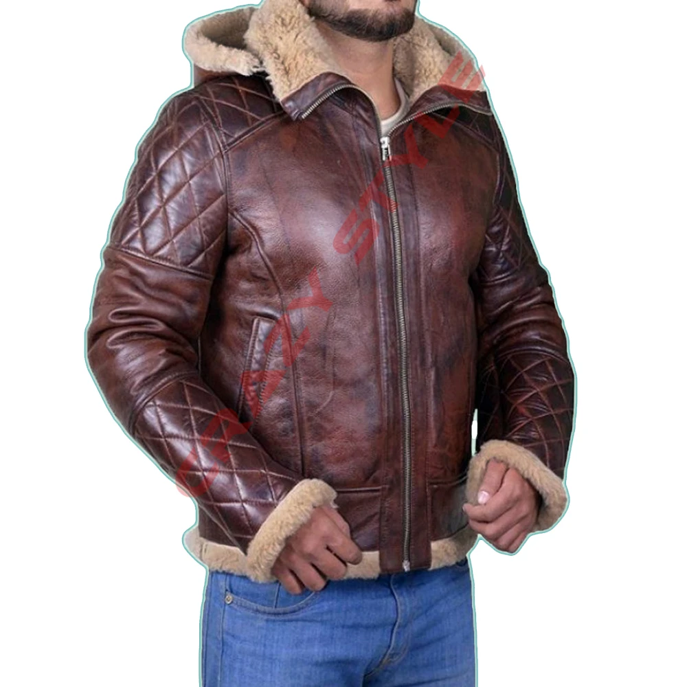 leather jacket for men black upper sheep skin