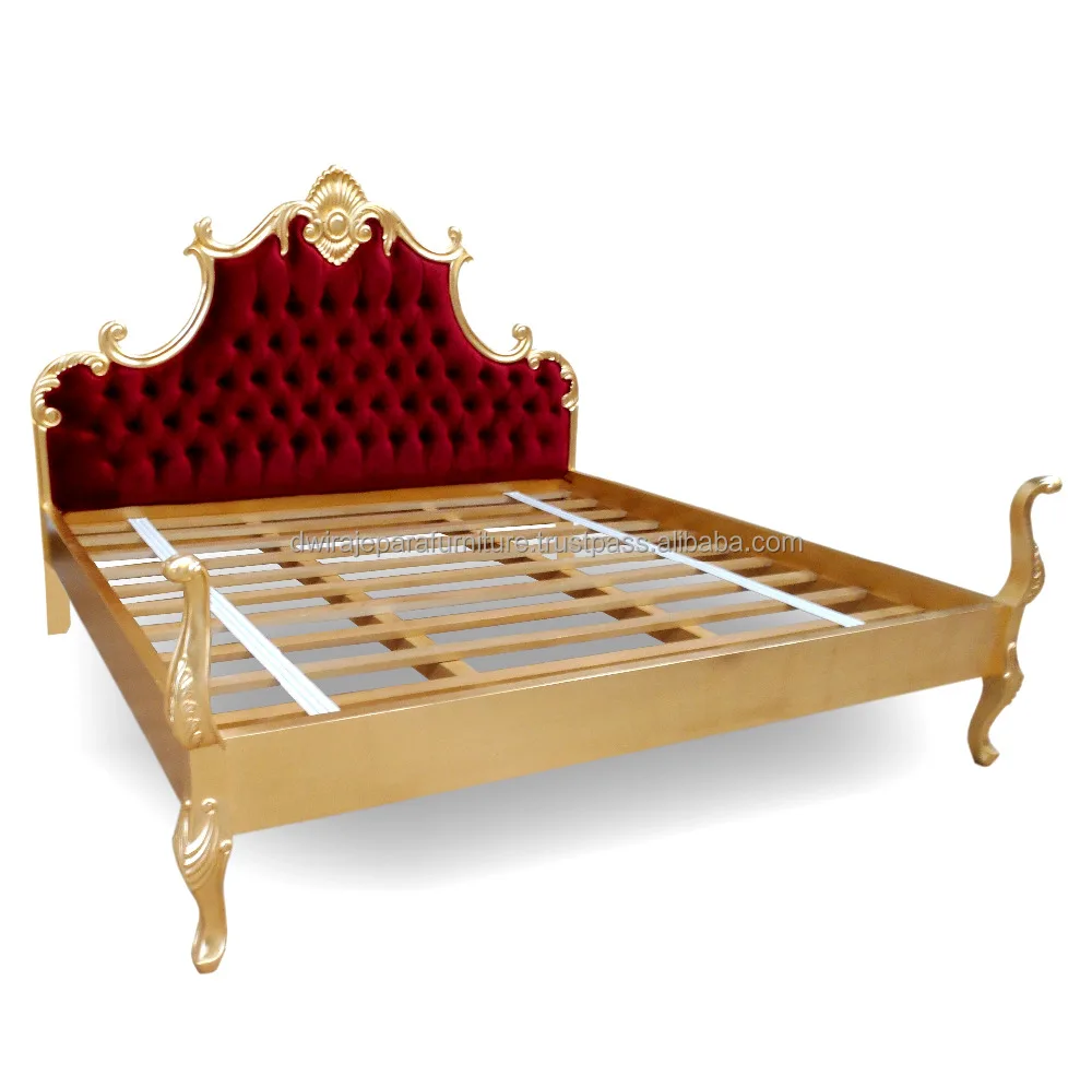 Home Wooden Bedroom Furniture Luxury Gold Carved Bed Furniture View Bed Furniture Dwira Jepara Product Details From Cv Dwira Jepara On