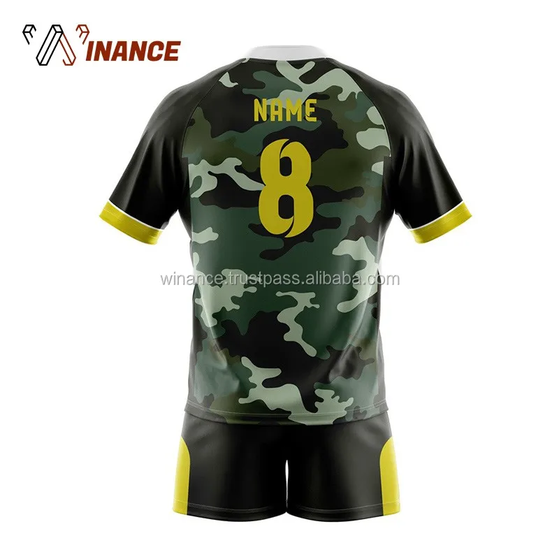 Camo Sublimation 7 on 7 Rugby Football Wear
