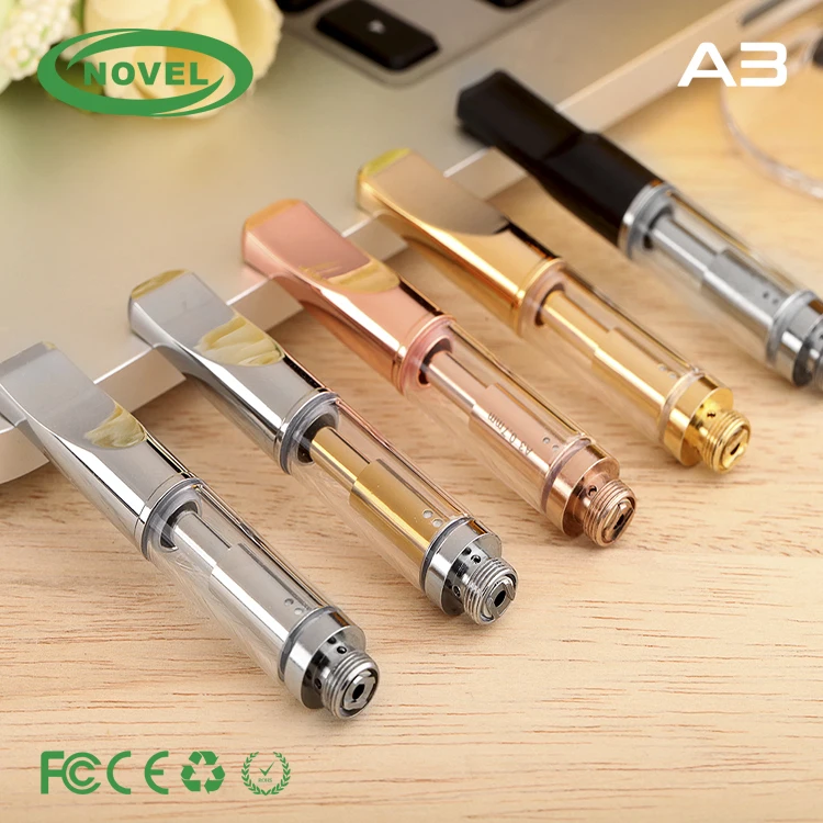 .5ml 1ml gold cbd oil glass atomizer A3 vape cartridge