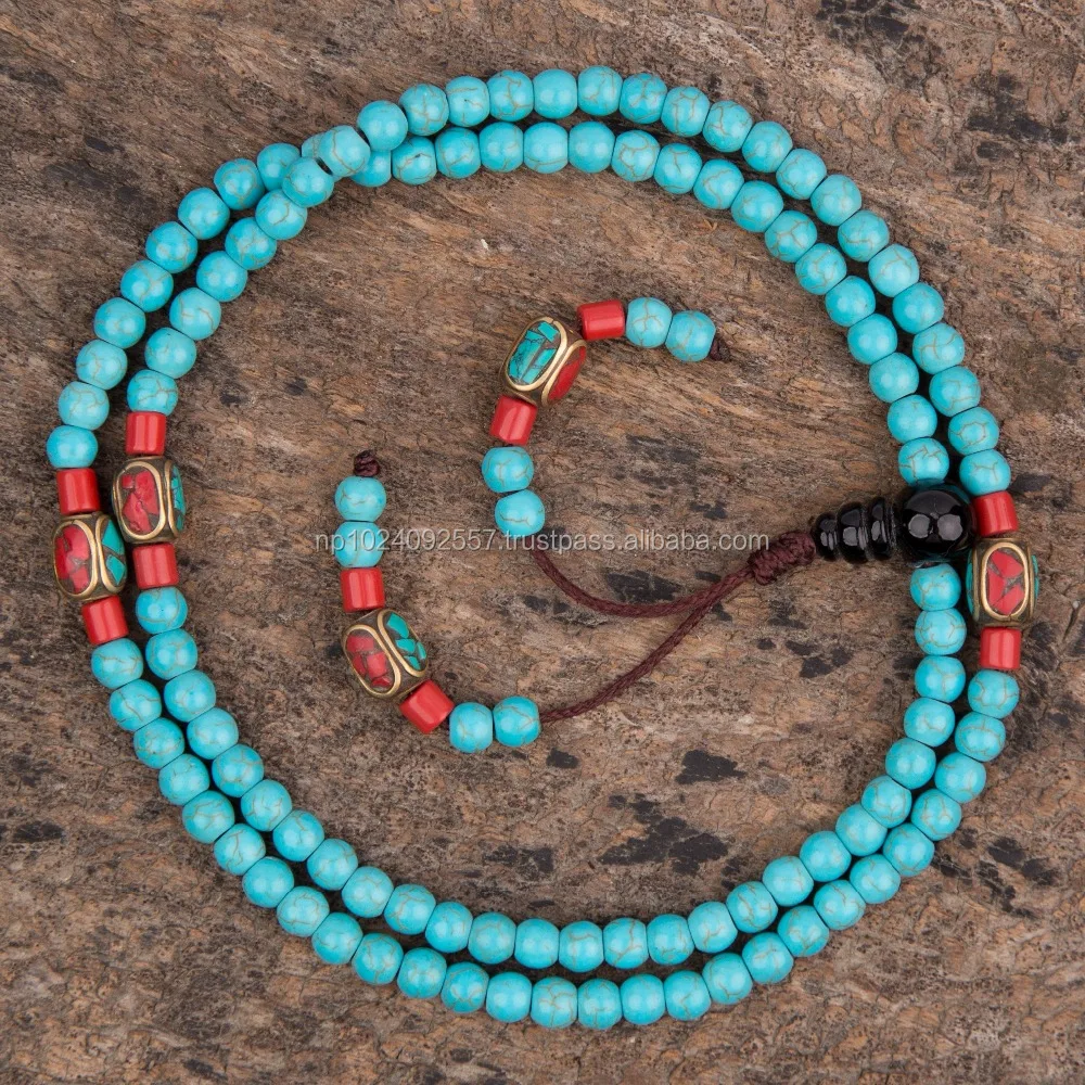
Prayer Beads Necklace Made in Nepal  (50038744169)