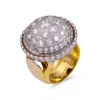 14K White And Yellow Gold Diamond Ring Total 2.5 Carat