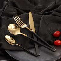 

Wedding souvenir royal prestige dinnerware set black cutlery