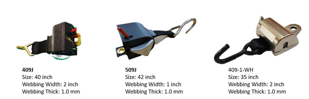 customized retractable wheelchair seat belt