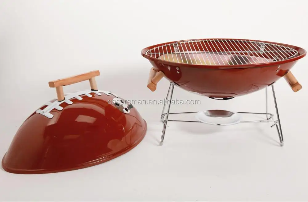 American Oval Football Charcoal Barbecue Grill,Rugby Ball Shaped Bbq