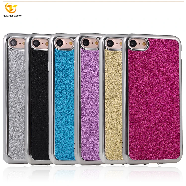 

Custom Plating Soft TPU Bling Glitter Phone Case for iPhone 7 8 Cover