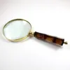 Nautical Brass Hand held Magnifier 4-inch Magnifying Glass Lens with Beautiful Square Handle Grip