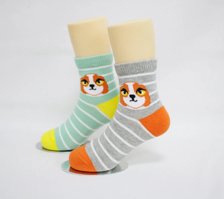 Wholesale fashion children funny cartoon 100% cotton high quality kid cotton socks