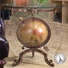 NAUTICAL LOOK IRON BASE WITH WORLD GLOBE AT THE MIDDLE COFFEE TABLE