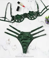 

Summer New Sexy Women Lingerie Set Lace Flower Unpadded Bra Sets Wireless Bra + Panty Underwear Babydoll Sexy Female Floral Bra