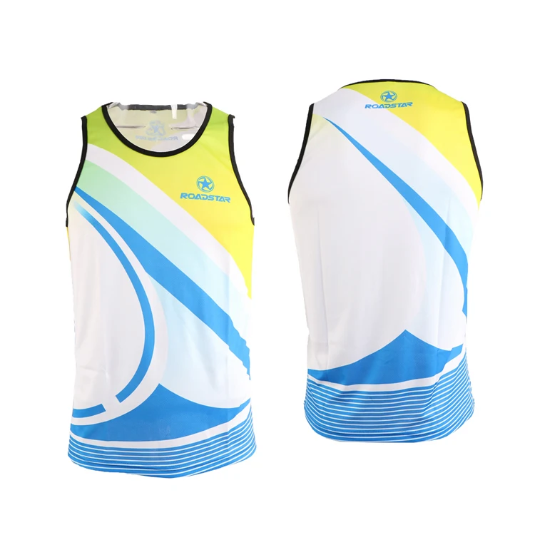 100 polyester sublimated shirts dry fit sports running singlet