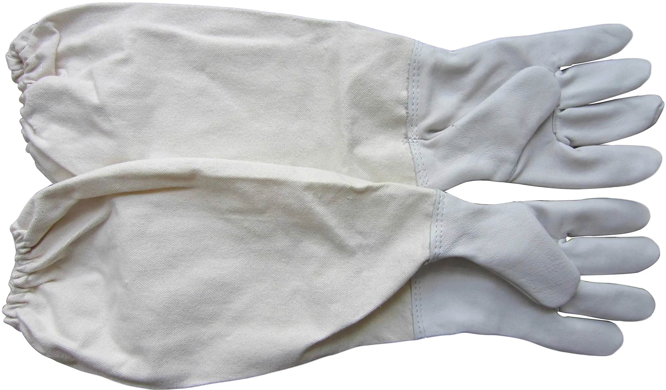 Protective Beekeeping Gloves Goatskin Bee Keeping Suit Vented Long Sleeves Guard
