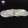 Large size natural white MOP double flat round shell disc slice