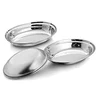 Egg Designed Stainless Steel Dinner Plate Oval Food Plate Restaurant Serving Dishes