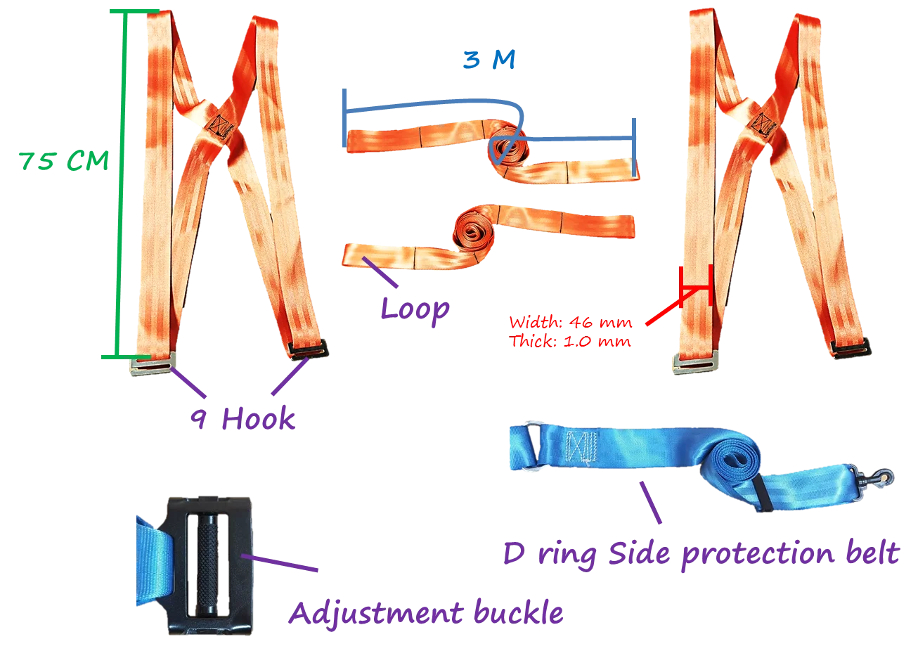 OEM shoulder lifting moving strap for 2 movers