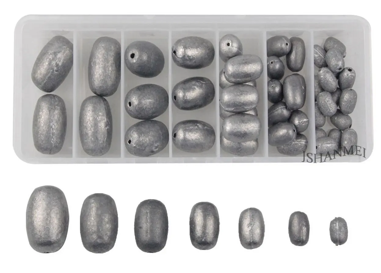 10 OZ Egg Slip sinkers 18 TOTAL IN THE BOX