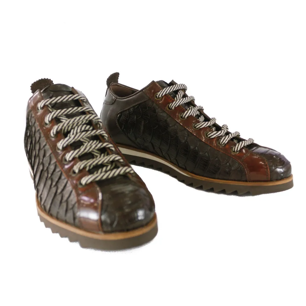 python leather sneakers